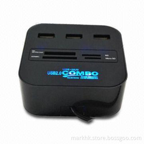 USB HUB + Card Reader, Plug-and-play, Hot Swappable